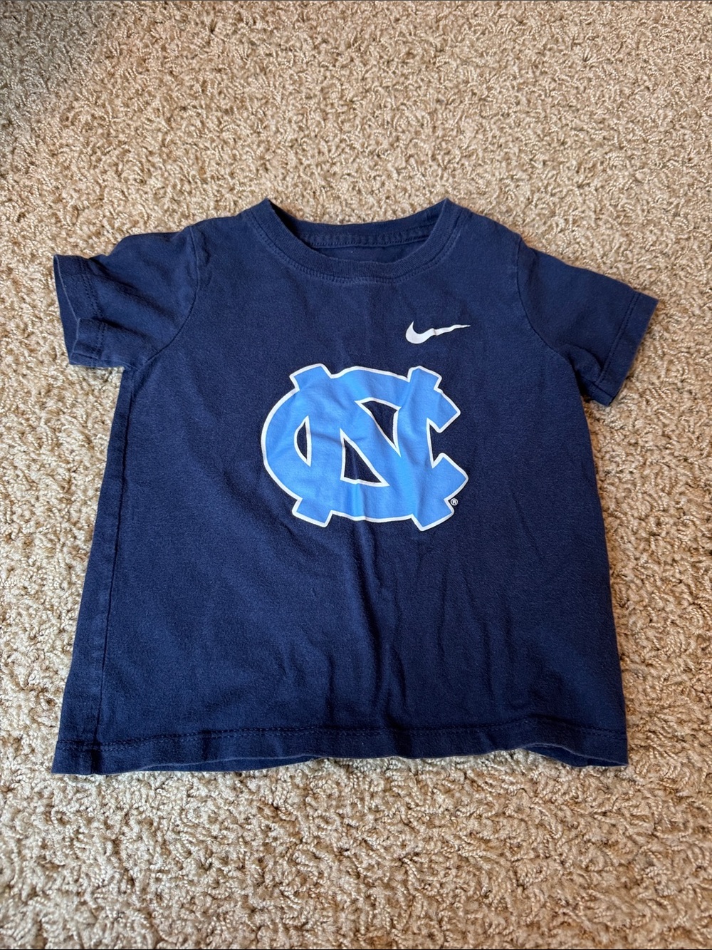 Nike Toddler Navy Tee with Light Blue UNC Logo